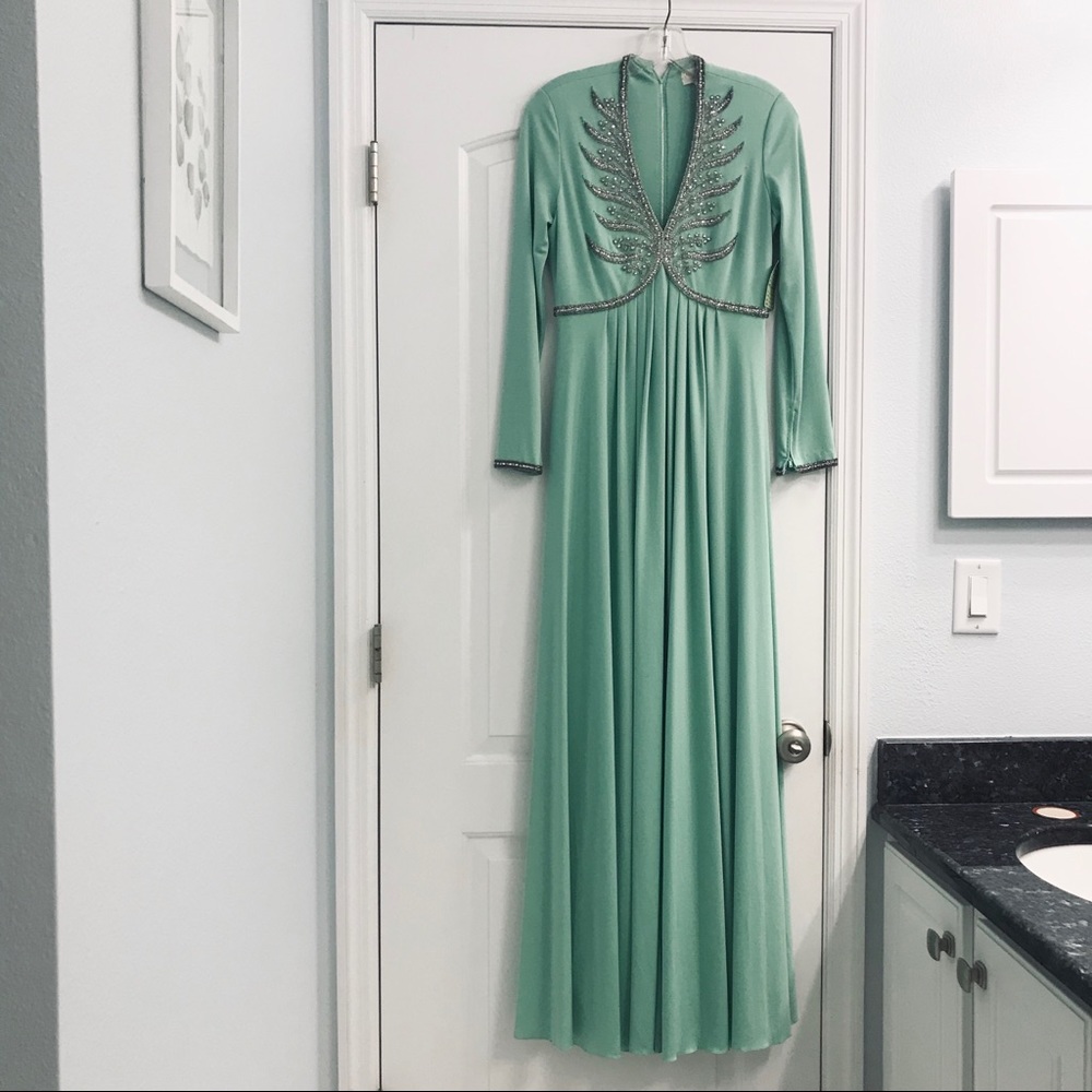 Vintage Victoria Royal Ltd Elegant Beaded Gown